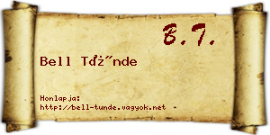 Bell Tünde névjegykártya