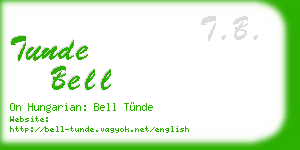 tunde bell business card